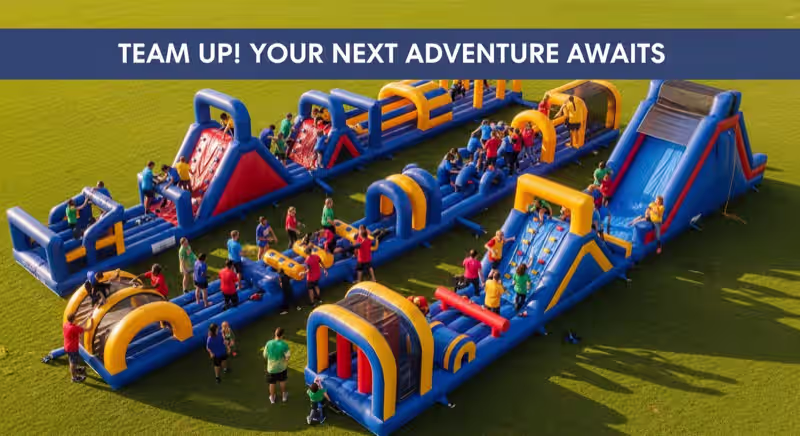 Circuito inflable para eventos outdoor corporativos