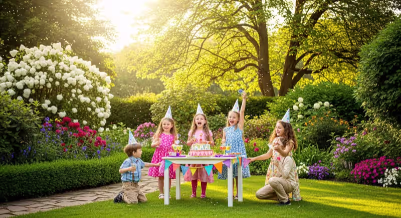 Mesa picnic en jardín con inflable coordinado fiesta infantil CDMX aliados