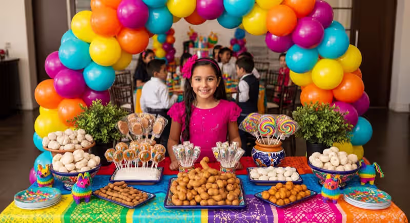 Decoración elegante en fiesta infantil Huixquilucan