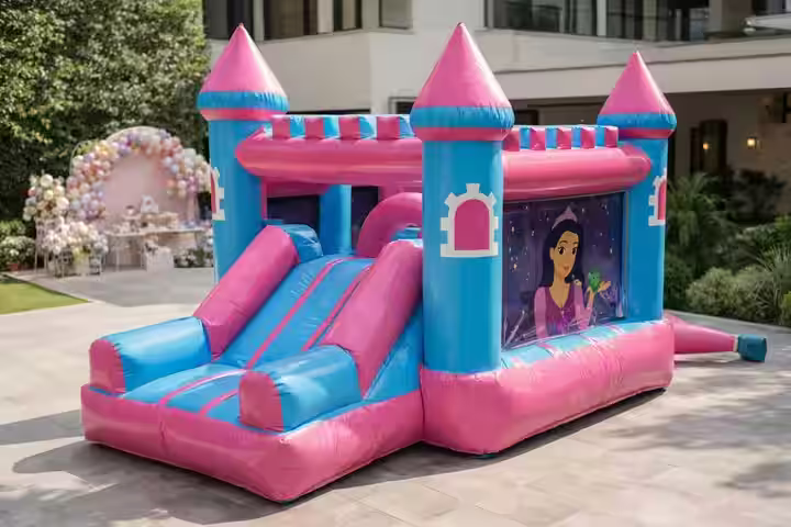 Área de salto Castillo de Princesas - Interior seguro para niñas CDMX