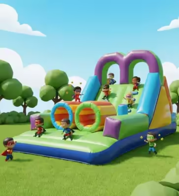 Extremo - Circuito de obstáculos inflable para fiestas y eventos