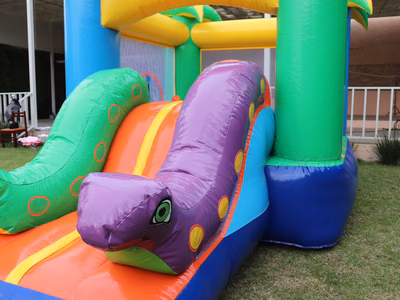 Renta Mini Jungla inflable - Vista completa en jardin exterior CDMX