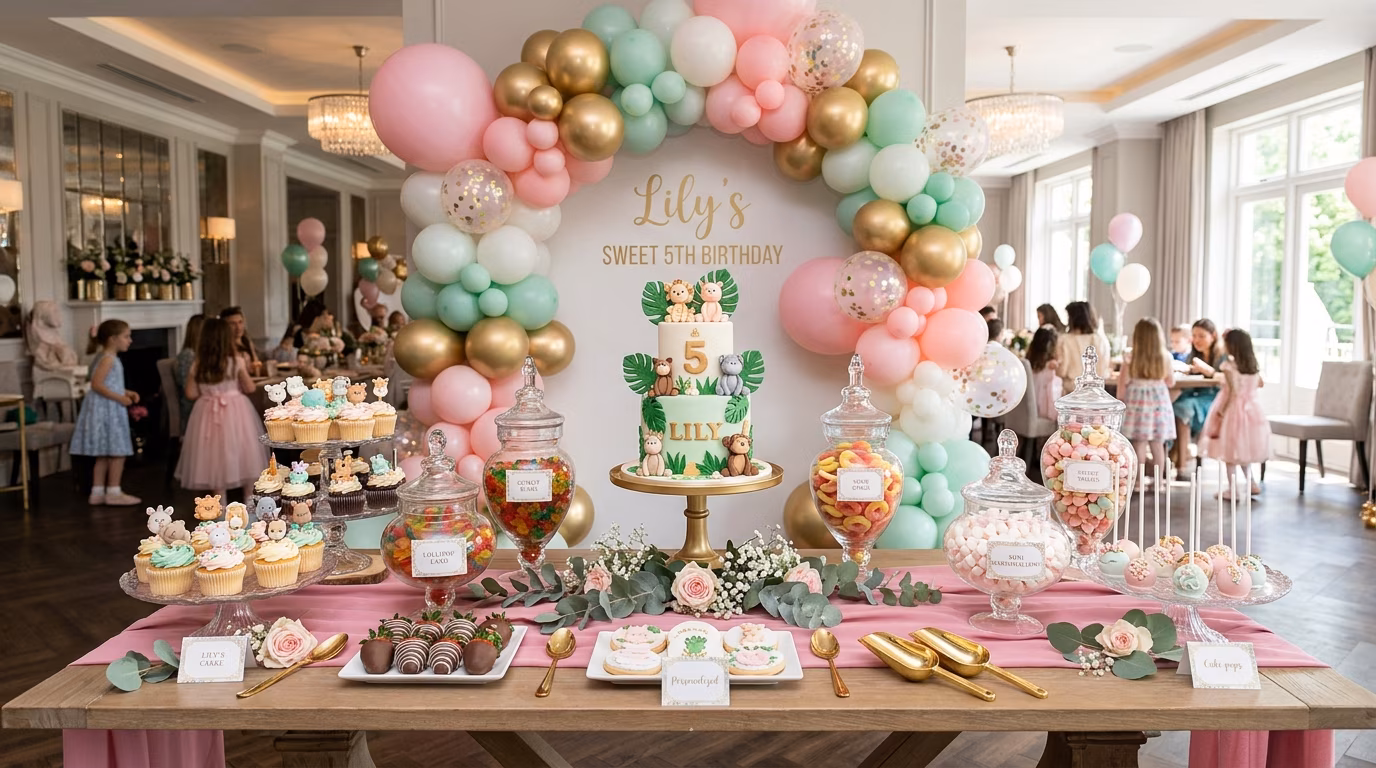 Candy bar colorido para cumpleaños en Venustiano Carranza