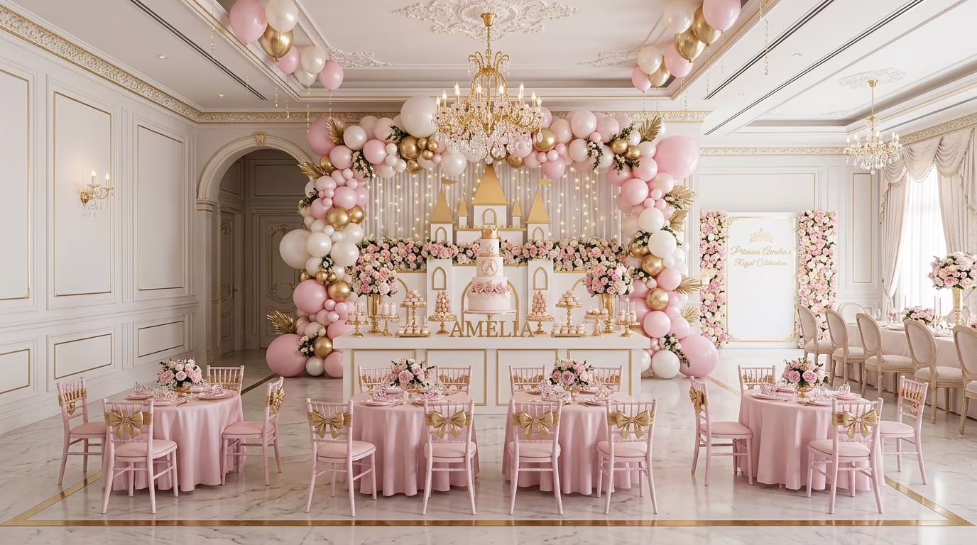 Decoración de princesas en Fantasy Salón Neza