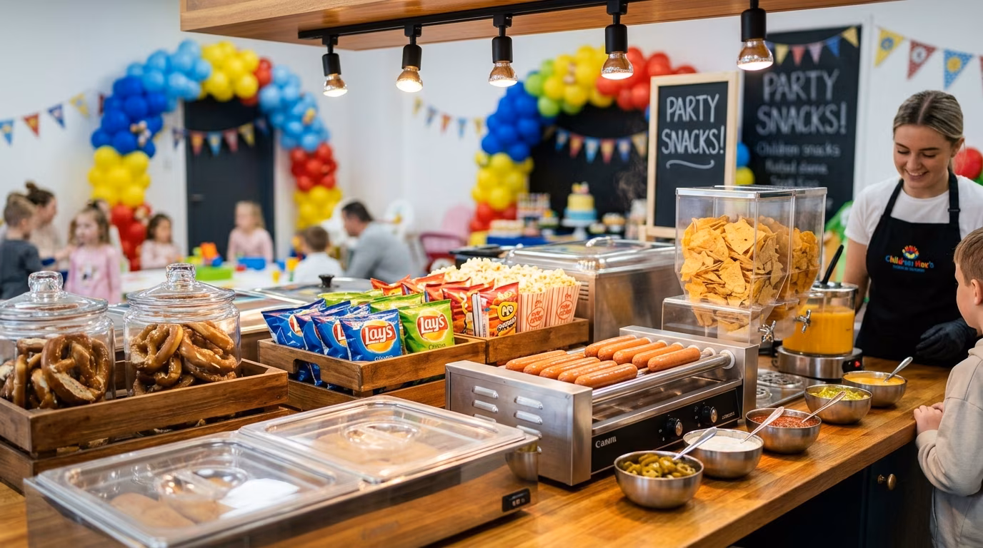 Snacks para niños en salón de fiestas Pingoliros Neza