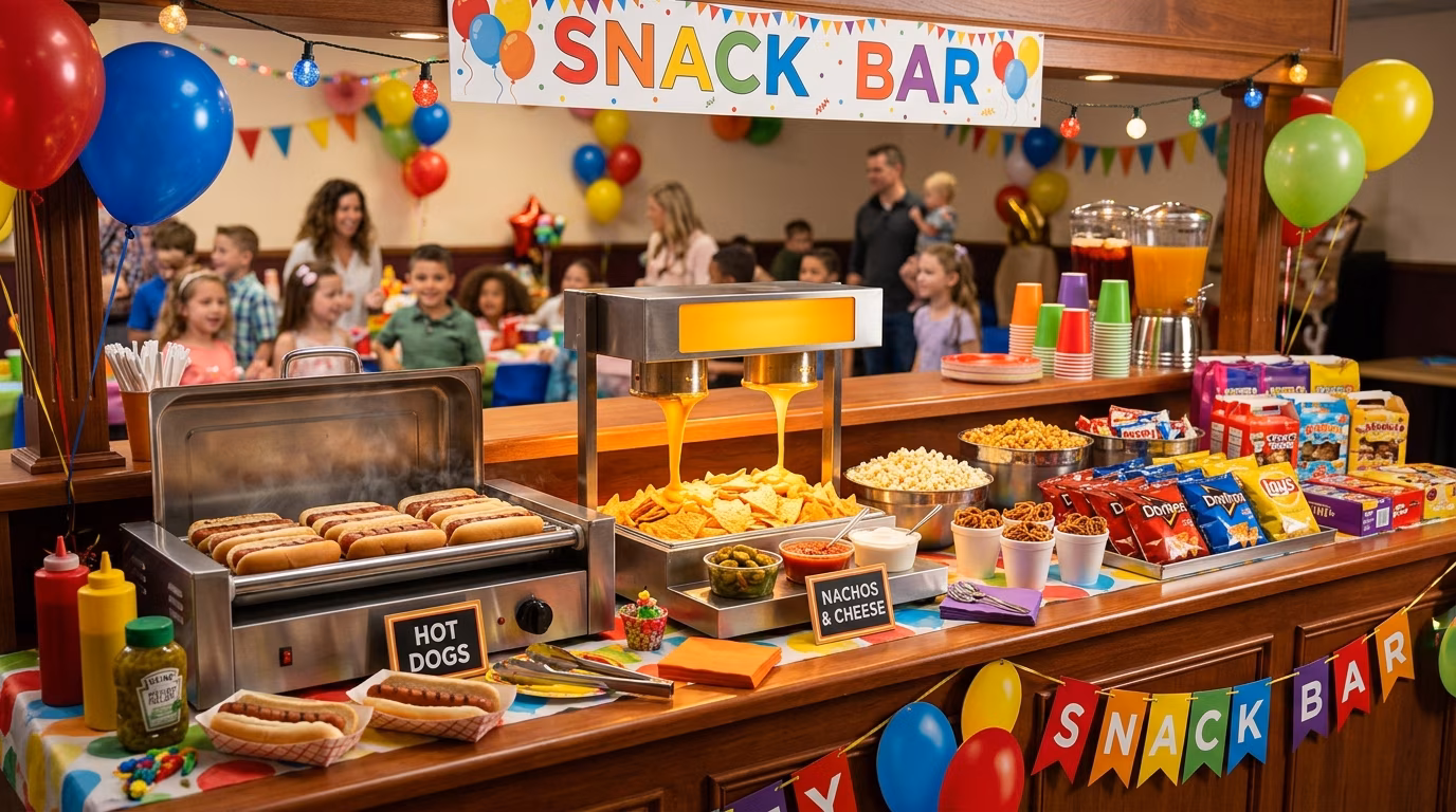 Servicio de snacks en La Única Diversión Jacarandas CDMX